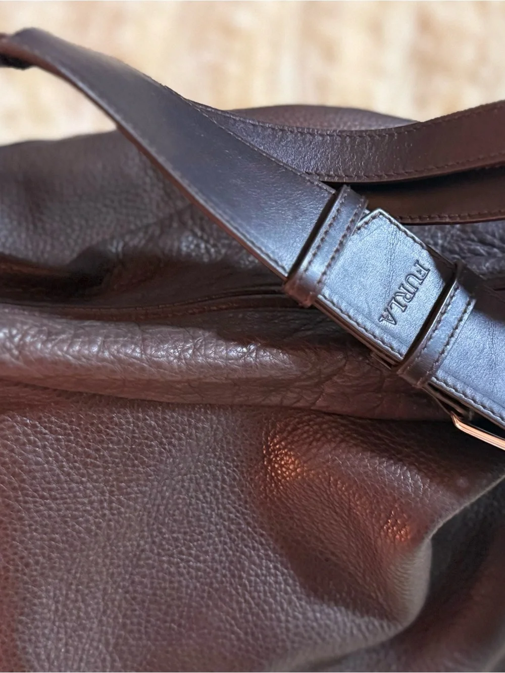 Brown Furla Hobo Bag Vintage
